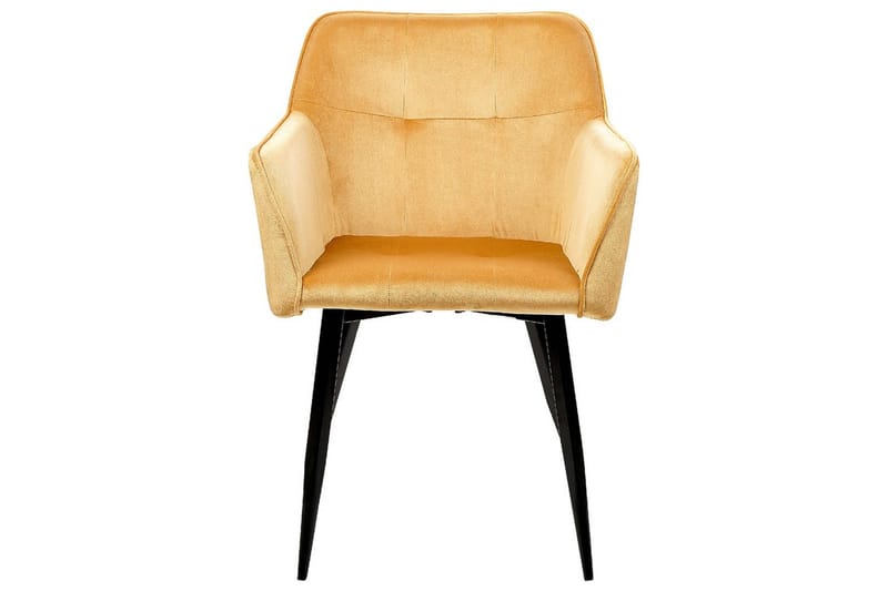 Sett med 2 spisestoler Jasmin - Gul, svart, Gul, Svart - Møbler - Stoler - Spisestuestoler & kjøkkenstoler