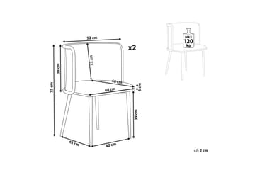 Sett med 2 spisestoler Kobuk - Møbler - Stoler - Spisestuestoler & kjøkkenstoler