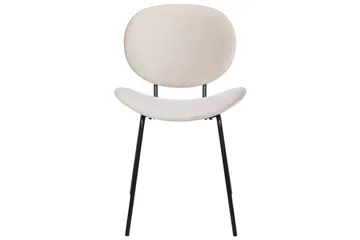 Sett med 2 spisestoler Luana - Beige, svart/Fløyel - Møbler - Stoler - Spisestuestoler & kjøkkenstoler