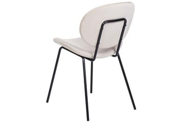 Sett med 2 spisestoler Luana - Beige, svart/Fløyel - Møbler - Stoler - Spisestuestoler & kjøkkenstoler