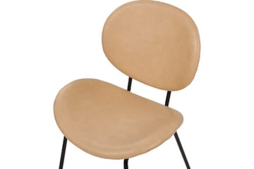 Sett med 2 spisestoler Luana - Beige, svart/Kunstlær - Møbler - Stoler - Spisestuestoler & kjøkkenstoler