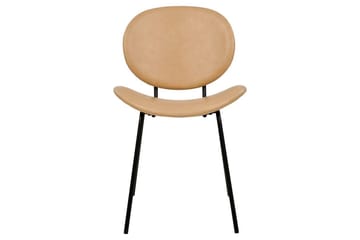 Sett med 2 spisestoler Luana - Beige, svart/Kunstlær - Møbler - Stoler - Spisestuestoler & kjøkkenstoler