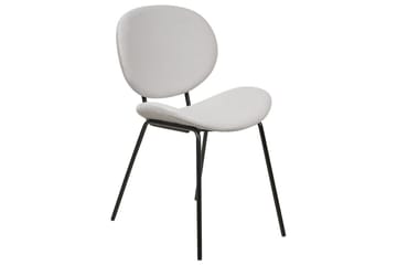 Sett med 2 spisestoler Luana - Grå, svart/Fløyel - Møbler - Stoler - Spisestuestoler & kjøkkenstoler