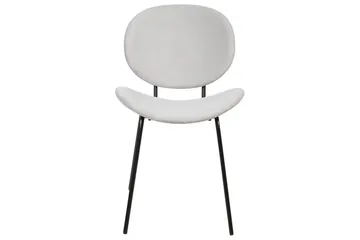 Sett med 2 spisestoler Luana - Grå, svart/Fløyel - Møbler - Stoler - Spisestuestoler & kjøkkenstoler