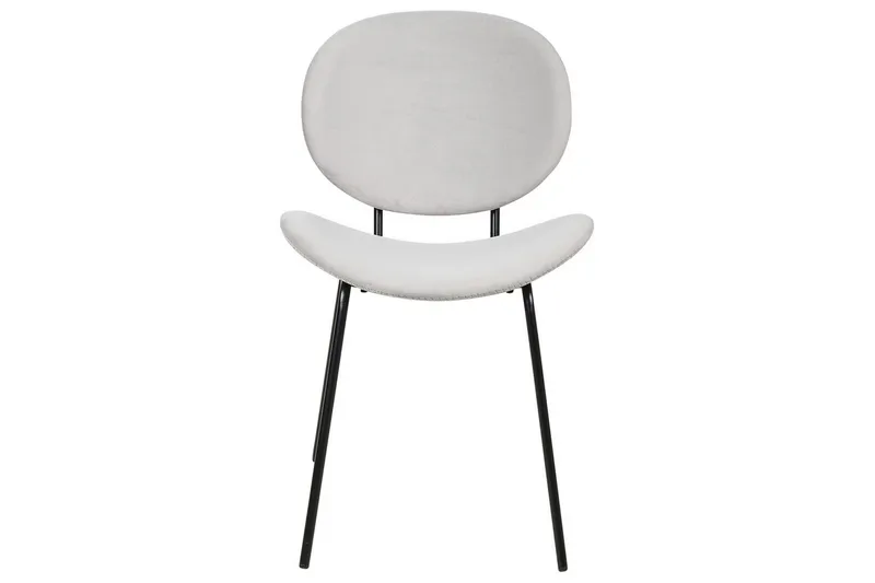 Sett med 2 spisestoler Luana - Grå, svart/Fløyel - Møbler - Stoler - Spisestuestoler & kjøkkenstoler