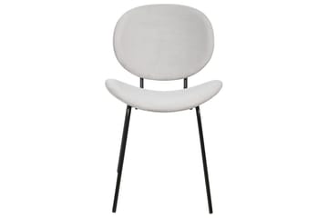 Sett med 2 spisestoler Luana - Grå, svart/Fløyel - Møbler - Stoler - Spisestuestoler & kjøkkenstoler