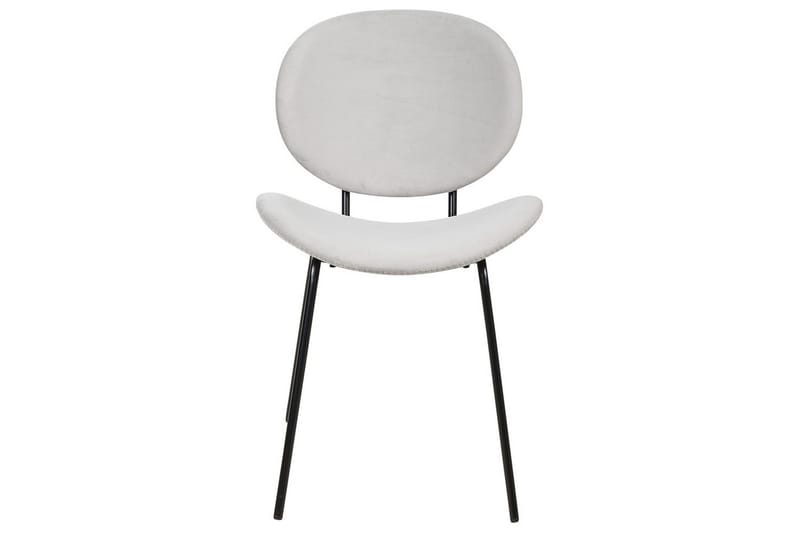 Sett med 2 spisestoler Luana - Grå, svart/Fløyel - Møbler - Stoler - Spisestuestoler & kjøkkenstoler