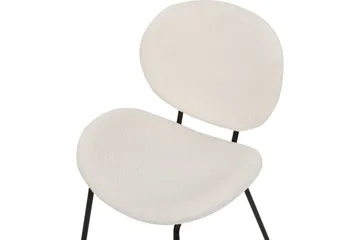 Sett med 2 spisestoler Luana - Hvit, Svart/Bouclé - Møbler - Stoler - Spisestuestoler & kjøkkenstoler