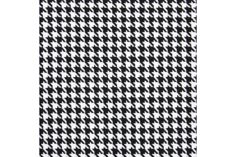 Sett med 2 spisestoler Luana - Svart, Hvit/Polyester - Møbler - Stoler - Spisestuestoler & kjøkkenstoler