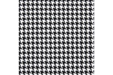 Sett med 2 spisestoler Luana - Svart, Hvit/Polyester - Møbler - Stoler - Spisestuestoler & kjøkkenstoler