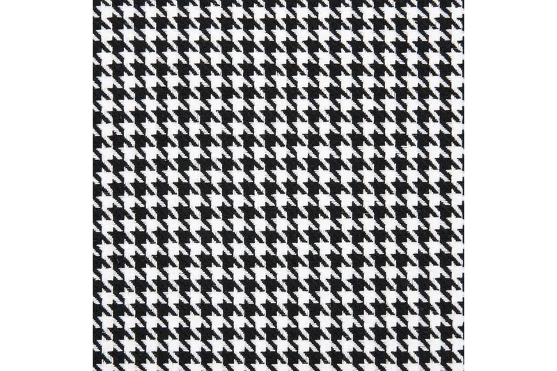 Sett med 2 spisestoler Luana - Svart, Hvit/Polyester - Møbler - Stoler - Spisestuestoler & kjøkkenstoler