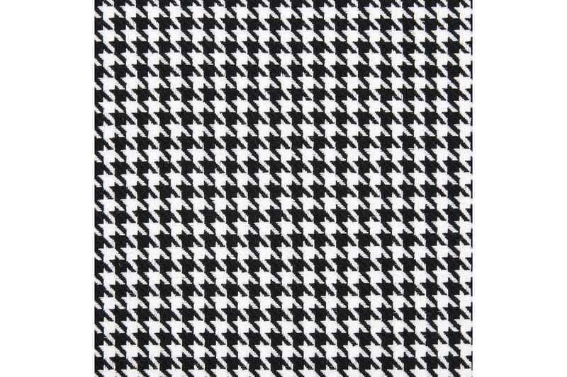 Sett med 2 spisestoler Luana - Svart, Hvit/Polyester - Møbler - Stoler - Spisestuestoler & kjøkkenstoler