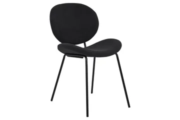 Sett med 2 spisestoler Luana - Svart/Bouclé - Møbler - Stoler - Spisestuestoler & kjøkkenstoler