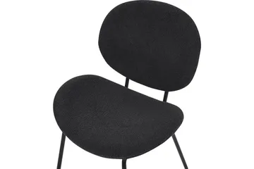 Sett med 2 spisestoler Luana - Svart/Bouclé - Møbler - Stoler - Spisestuestoler & kjøkkenstoler