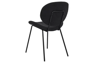 Sett med 2 spisestoler Luana - Svart/Bouclé - Møbler - Stoler - Spisestuestoler & kjøkkenstoler