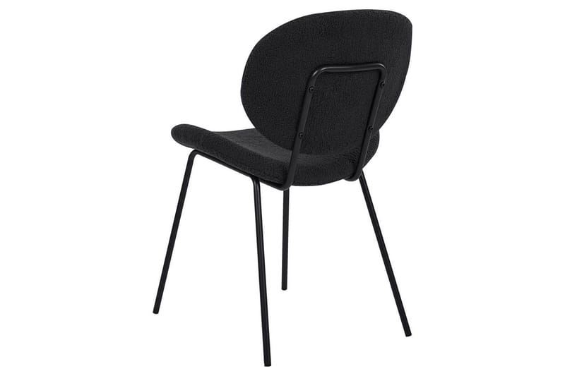Sett med 2 spisestoler Luana - Svart/Bouclé - Møbler - Stoler - Spisestuestoler & kjøkkenstoler