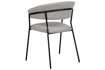 Sett med 2 spisestoler Mariposa - Grå, svart/Bouclé - Møbler - Stoler - Spisestuestoler & kjøkkenstoler