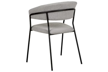 Sett med 2 spisestoler Mariposa - Grå, svart/Bouclé - Møbler - Stoler - Spisestuestoler & kjøkkenstoler