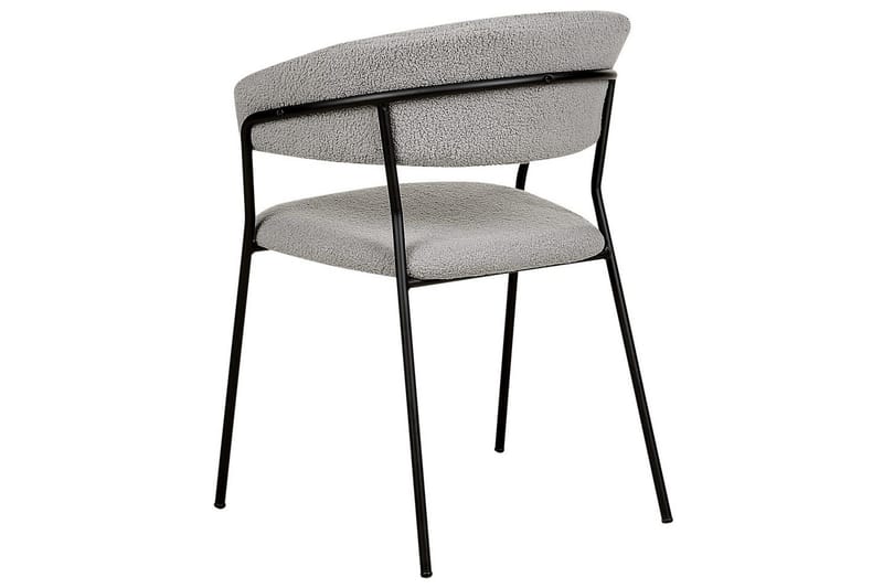 Sett med 2 spisestoler Mariposa - Grå, svart/Bouclé - Møbler - Stoler - Spisestuestoler & kjøkkenstoler