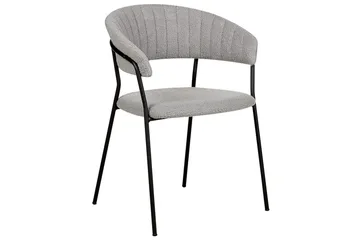 Sett med 2 spisestoler Mariposa - Grå, svart/Bouclé - Møbler - Stoler - Spisestuestoler & kjøkkenstoler