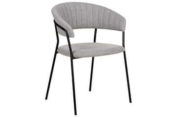 Sett med 2 spisestoler Mariposa - Grå, svart/Bouclé - Møbler - Stoler - Spisestuestoler & kjøkkenstoler
