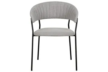 Sett med 2 spisestoler Mariposa - Grå, svart/Bouclé - Møbler - Stoler - Spisestuestoler & kjøkkenstoler