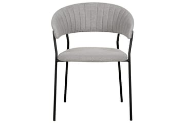 Sett med 2 spisestoler Mariposa - Grå, svart/Bouclé - Møbler - Stoler - Spisestuestoler & kjøkkenstoler