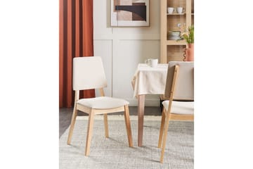 Sett med 2 spisestoler Merrill - Lyst tre, beige - Møbler - Stoler - Spisestuestoler & kjøkkenstoler