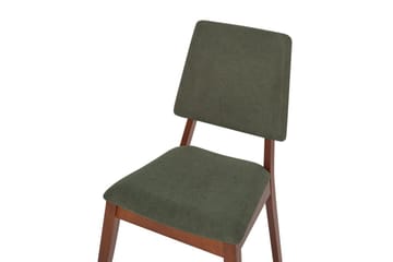 Sett med 2 spisestoler Merrill - Mørkt tre, grønt - Møbler - Stoler - Spisestuestoler & kjøkkenstoler