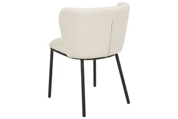 Sett med 2 spisestoler Mina - Beige, svart/Polyester - Møbler - Stoler - Spisestuestoler & kjøkkenstoler