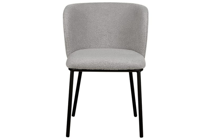 Sett med 2 spisestoler Mina - Grå, svart/Bouclé - Møbler - Stoler - Spisestuestoler & kjøkkenstoler