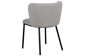 Sett med 2 spisestoler Mina - Grå, svart/Bouclé - Møbler - Stoler - Spisestuestoler & kjøkkenstoler