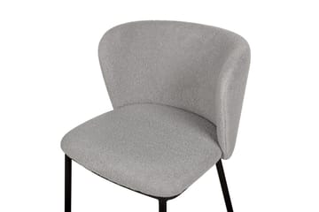 Sett med 2 spisestoler Mina - Grå, svart/Bouclé - Møbler - Stoler - Spisestuestoler & kjøkkenstoler