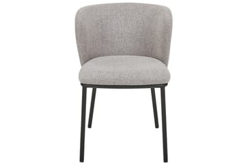 Sett med 2 spisestoler Mina - Grå, svart/Polyester - Møbler - Stoler - Spisestuestoler & kjøkkenstoler