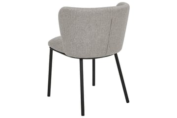 Sett med 2 spisestoler Mina - Grå, svart/Polyester - Møbler - Stoler - Spisestuestoler & kjøkkenstoler