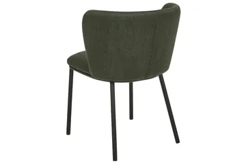 Sett med 2 spisestoler Mina - Grønn, Svart/Polyester - Møbler - Stoler - Spisestuestoler & kjøkkenstoler