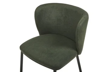 Sett med 2 spisestoler Mina - Grønn, Svart/Polyester - Møbler - Stoler - Spisestuestoler & kjøkkenstoler