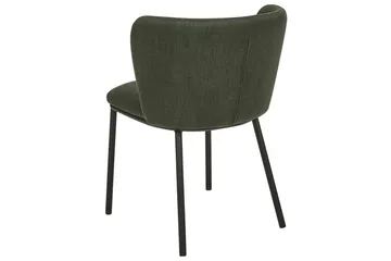 Sett med 2 spisestoler Mina - Grønn, Svart/Polyester - Møbler - Stoler - Spisestuestoler & kjøkkenstoler