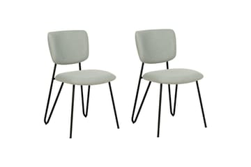 Sett med 2 spisestoler Nelko - Grønn, Svart - Møbler - Stoler - Spisestuestoler & kjøkkenstoler