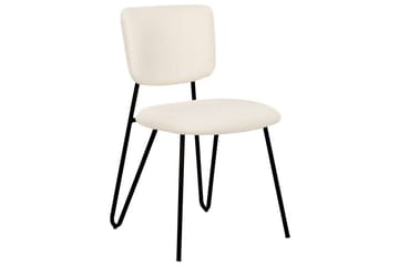 Sett med 2 spisestoler Nelko - Hvit, Svart - Møbler - Stoler - Spisestuestoler & kjøkkenstoler