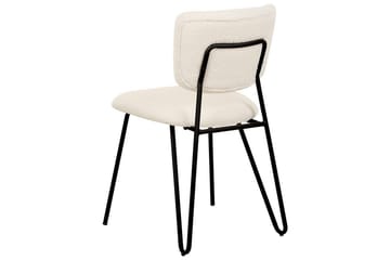 Sett med 2 spisestoler Nelko - Hvit, Svart - Møbler - Stoler - Spisestuestoler & kjøkkenstoler