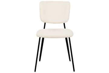 Sett med 2 spisestoler Nelko - Hvit, Svart - Møbler - Stoler - Spisestuestoler & kjøkkenstoler