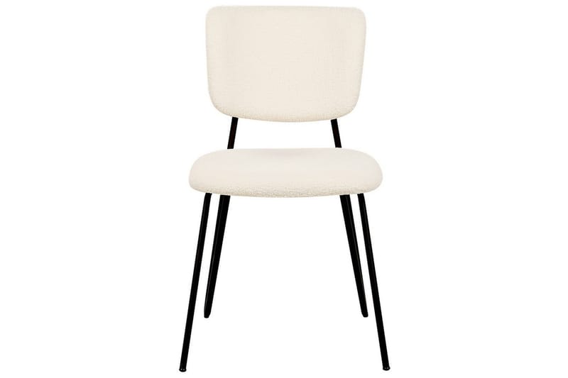 Sett med 2 spisestoler Nelko - Hvit, Svart - Møbler - Stoler - Spisestuestoler & kjøkkenstoler