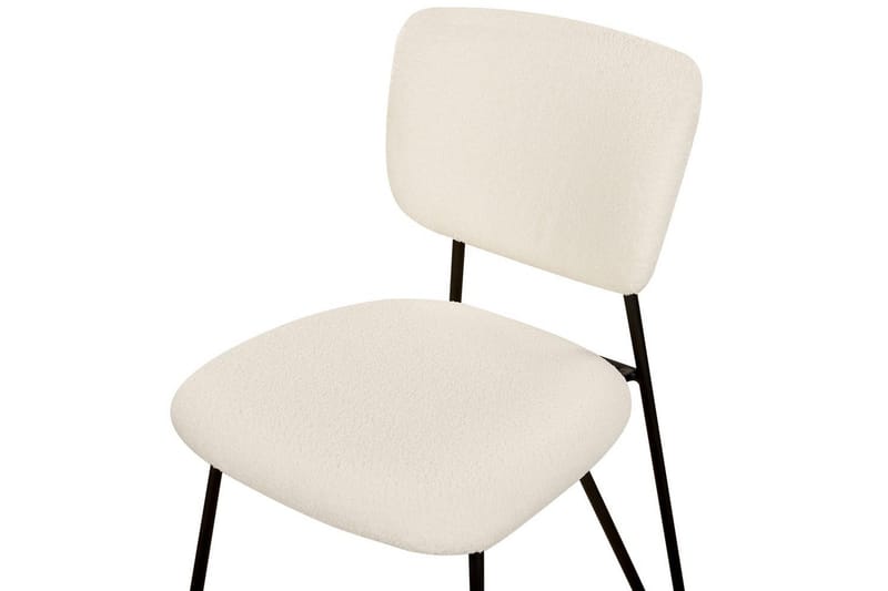 Sett med 2 spisestoler Nelko - Hvit, Svart - Møbler - Stoler - Spisestuestoler & kjøkkenstoler