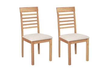 Sett med 2 spisestoler Ortley - Lyst tre, beige - Møbler - Stoler - Spisestuestoler & kjøkkenstoler