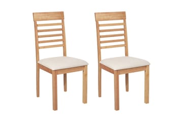 Sett med 2 spisestoler Ortley - Lyst tre, beige - Møbler - Stoler - Spisestuestoler & kjøkkenstoler