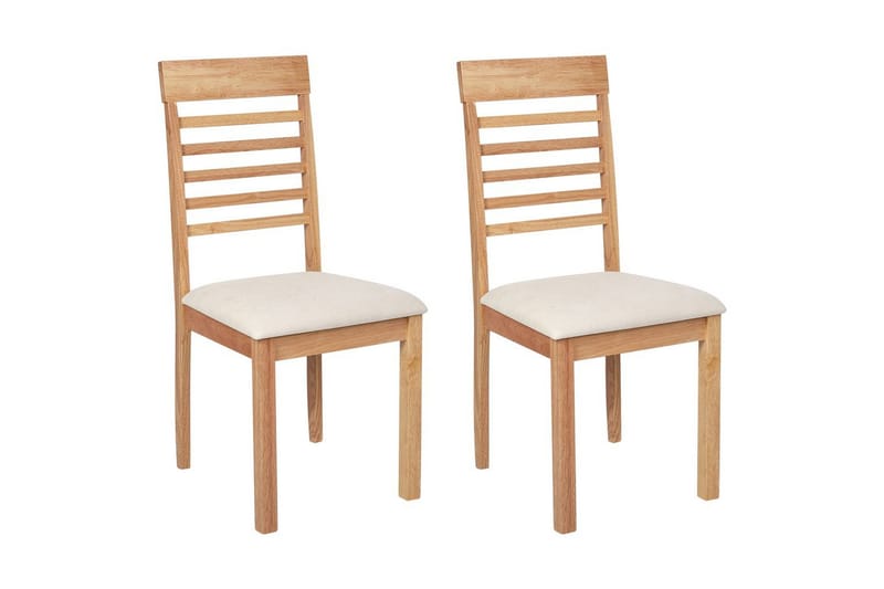 Sett med 2 spisestoler Ortley, Lyst tre, beige
