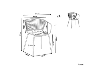 Sett med 2 spisestoler Rigby - Møbler - Stoler - Spisestuestoler & kjøkkenstoler