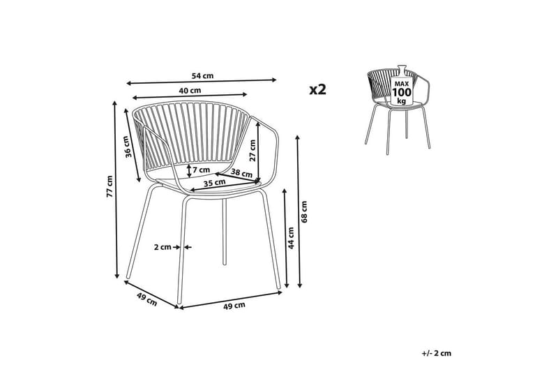 Sett med 2 spisestoler Rigby - Møbler - Stoler - Spisestuestoler & kjøkkenstoler