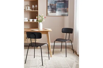 Sett med 2 spisestoler Sibley - Svart - Møbler - Stoler - Spisestuestoler & kjøkkenstoler